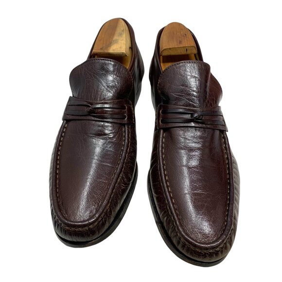 Soldini 396096 Chocolate Leather Dress Loafers‎ Made in Italy main image 3